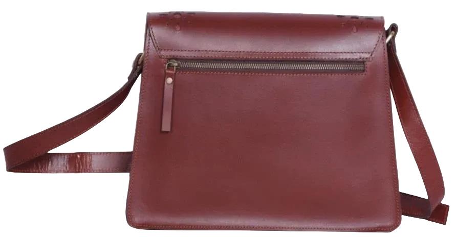 Brown Leather Handbag — style WC-0059