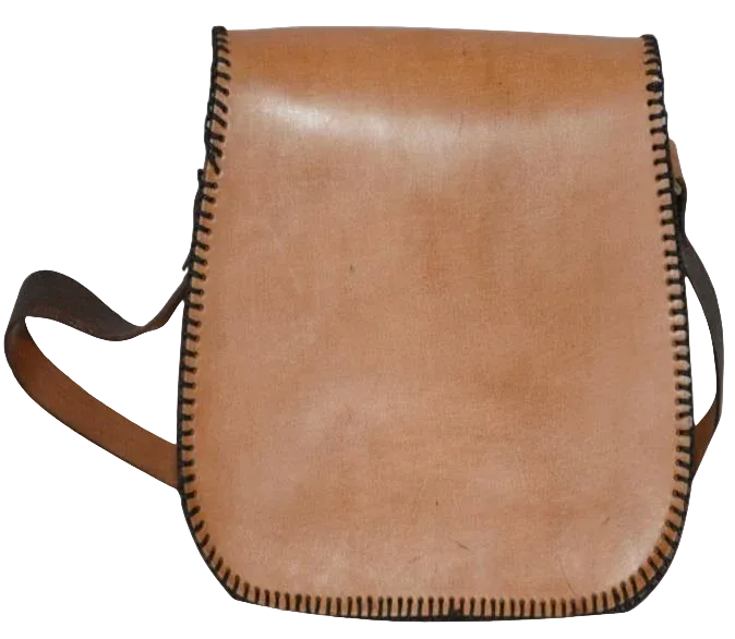 Tan Leather Handbag — style WC-0077